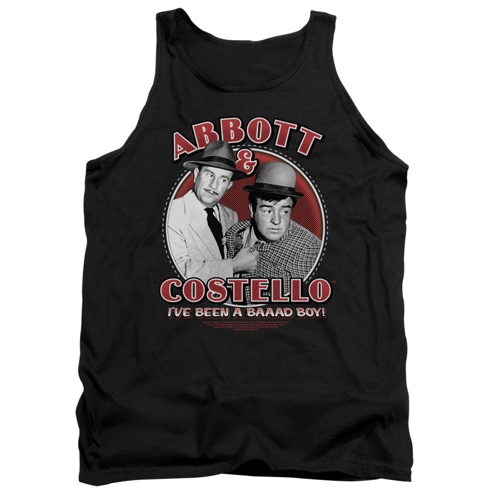 AN OFFCIALLY LICENSED ABBOTT & COSTELLO BAD BOY ADULT UNISEX TANK TOP BLACK