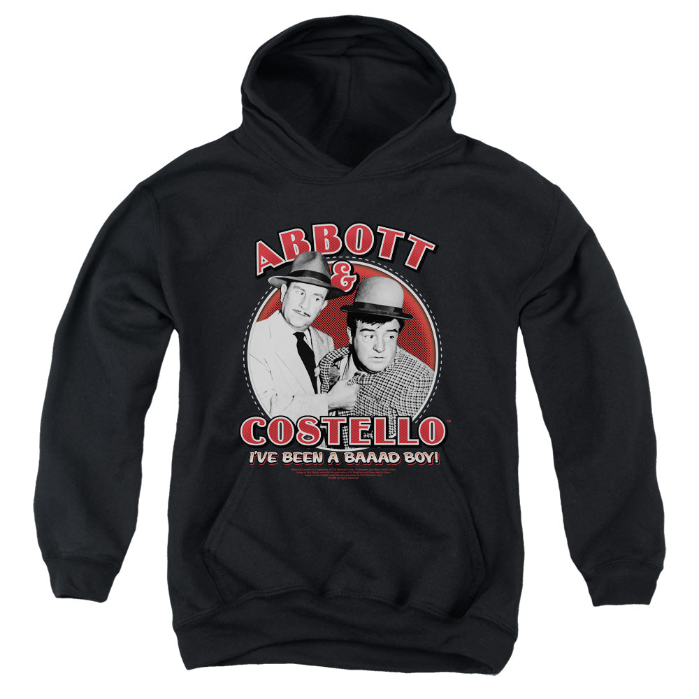 AN OFFCIALLY LICENSED ABBOTT & COSTELLO BAD BOY YOUTH HOODIE BLACK