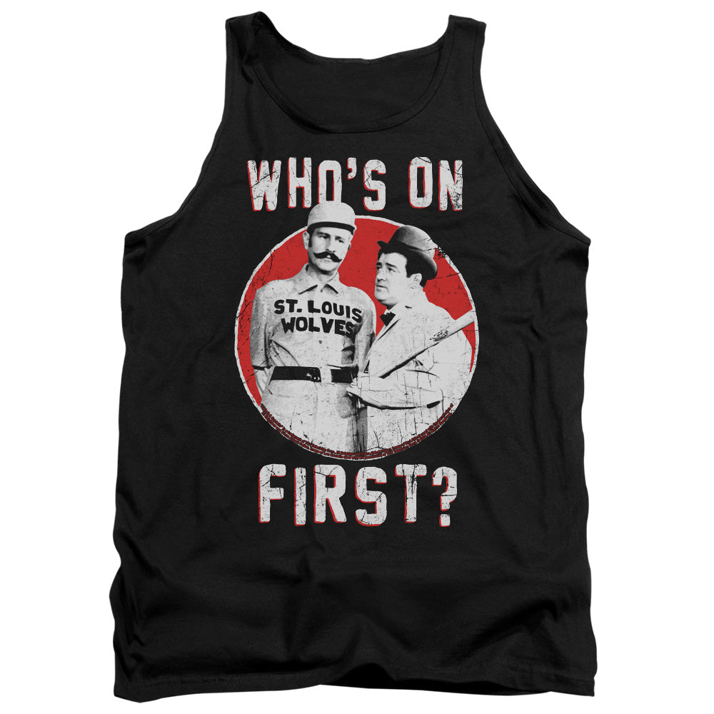 AN OFFCIALLY LICENSED ABBOTT & COSTELLO FIRST ADULT UNISEX TANK TOP BLACK