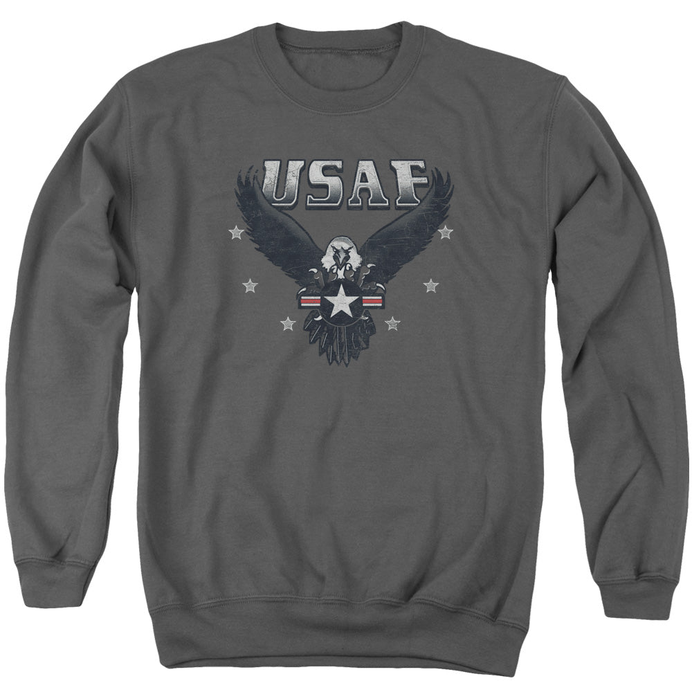 AN OFFCIALLY LICENSED AIR FORCE INCOMING ADULT UNISEX CREWNECK SWEATSHIRT CHARCOAL
