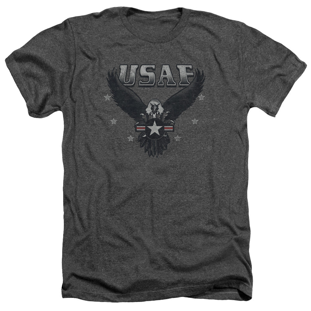 AN OFFCIALLY LICENSED AIR FORCE INCOMING MEN'S HEATHER T-SHIRT CHARCOAL