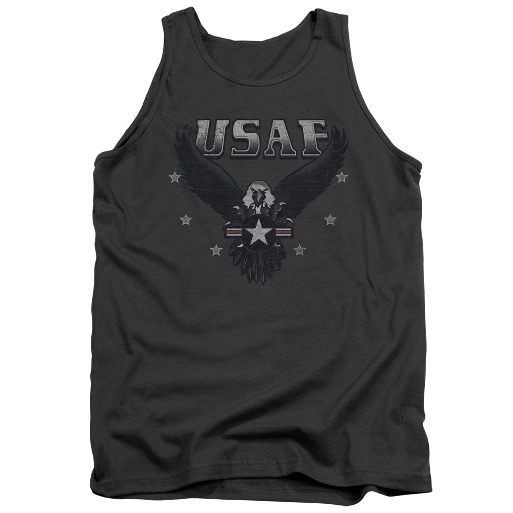 AN OFFCIALLY LICENSED AIR FORCE INCOMING ADULT UNISEX TANK TOP CHARCOAL