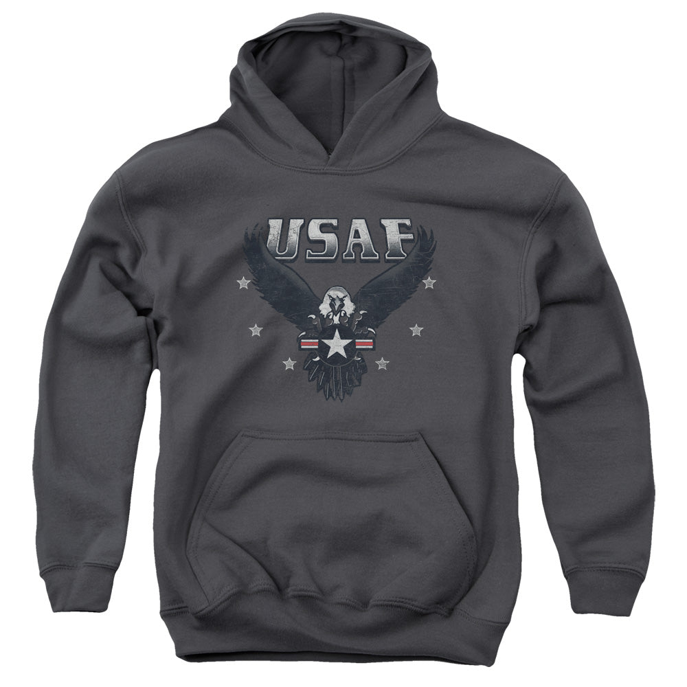 AN OFFCIALLY LICENSED AIR FORCE INCOMING YOUTH HOODIE CHARCOAL