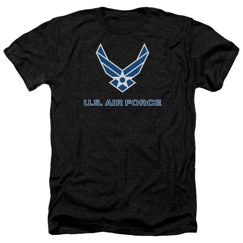 AN OFFCIALLY LICENSED AIR FORCE LOGO MEN'S HEATHER T-SHIRT CHARCOAL