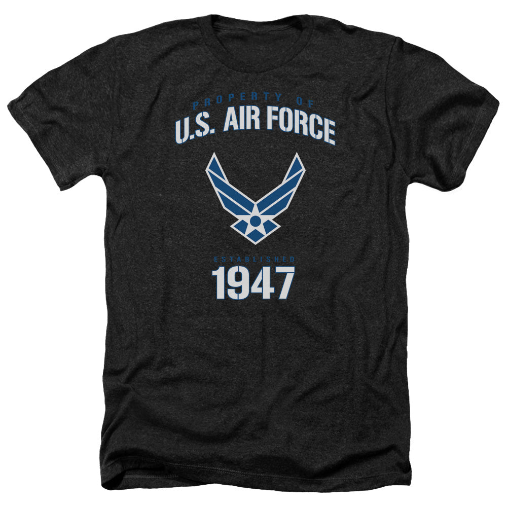 AN OFFCIALLY LICENSED AIR FORCE PROPERTY OF MEN'S HEATHER T-SHIRT CHARCOAL