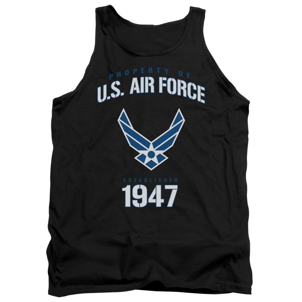 AN OFFCIALLY LICENSED AIR FORCE PROPERTY OF ADULT UNISEX TANK TOP BLACK