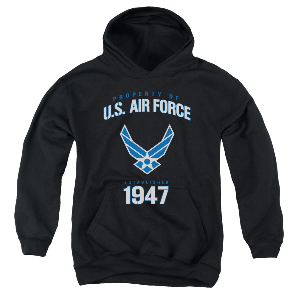 AN OFFCIALLY LICENSED AIR FORCE PROPERTY OF YOUTH HOODIE BLACK