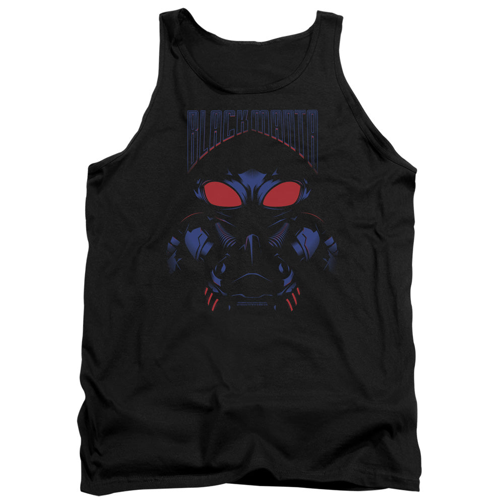 AN OFFCIALLY LICENSED AQUAMAN MOVIE BLACK MANTA ADULT UNISEX TANK TOP BLACK