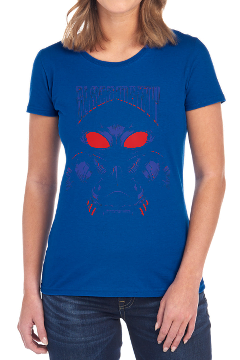 AN OFFCIALLY LICENSED AQUAMAN MOVIE BLACK MANTA WOMEN'S REGULAR FIT T-SHIRT BLACK