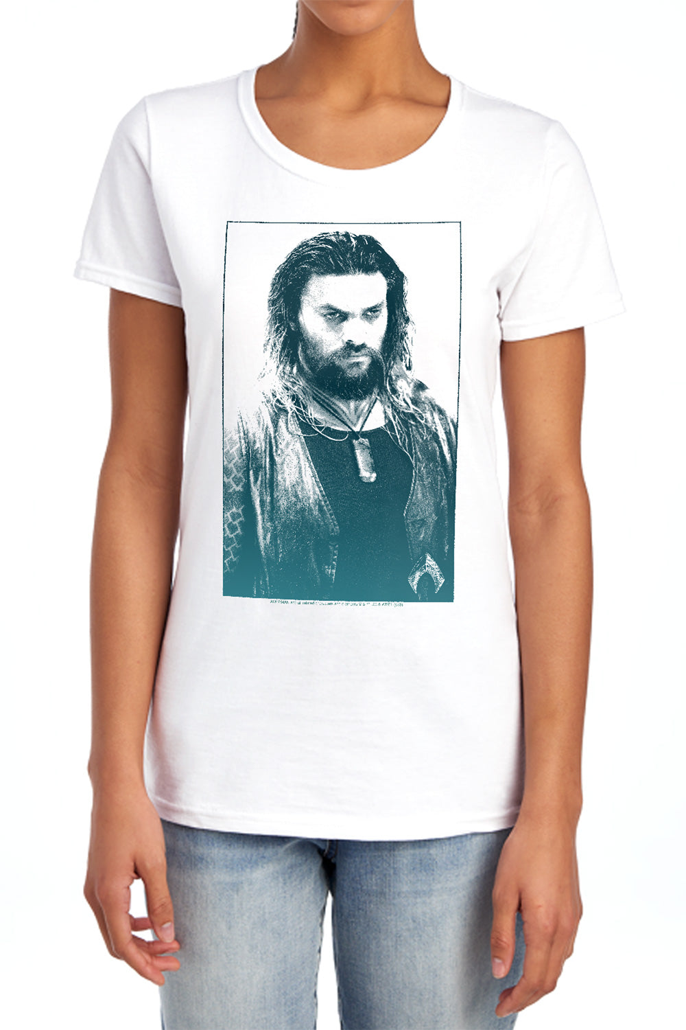AN OFFCIALLY LICENSED AQUAMAN MOVIE SALT OF THE SEA WOMEN'S REGULAR FIT T-SHIRT WHITE