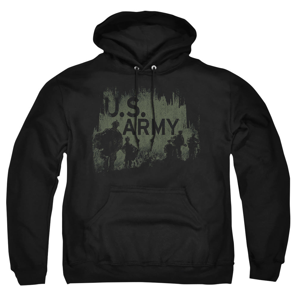AN OFFCIALLY LICENSED ARMY SOLDIERS ADULT UNISEX PULLOVER HOODIE BLACK