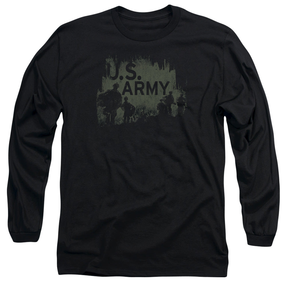 AN OFFCIALLY LICENSED ARMY SOLDIERS MEN'S LONG SLEEVE T-SHIRT BLACK