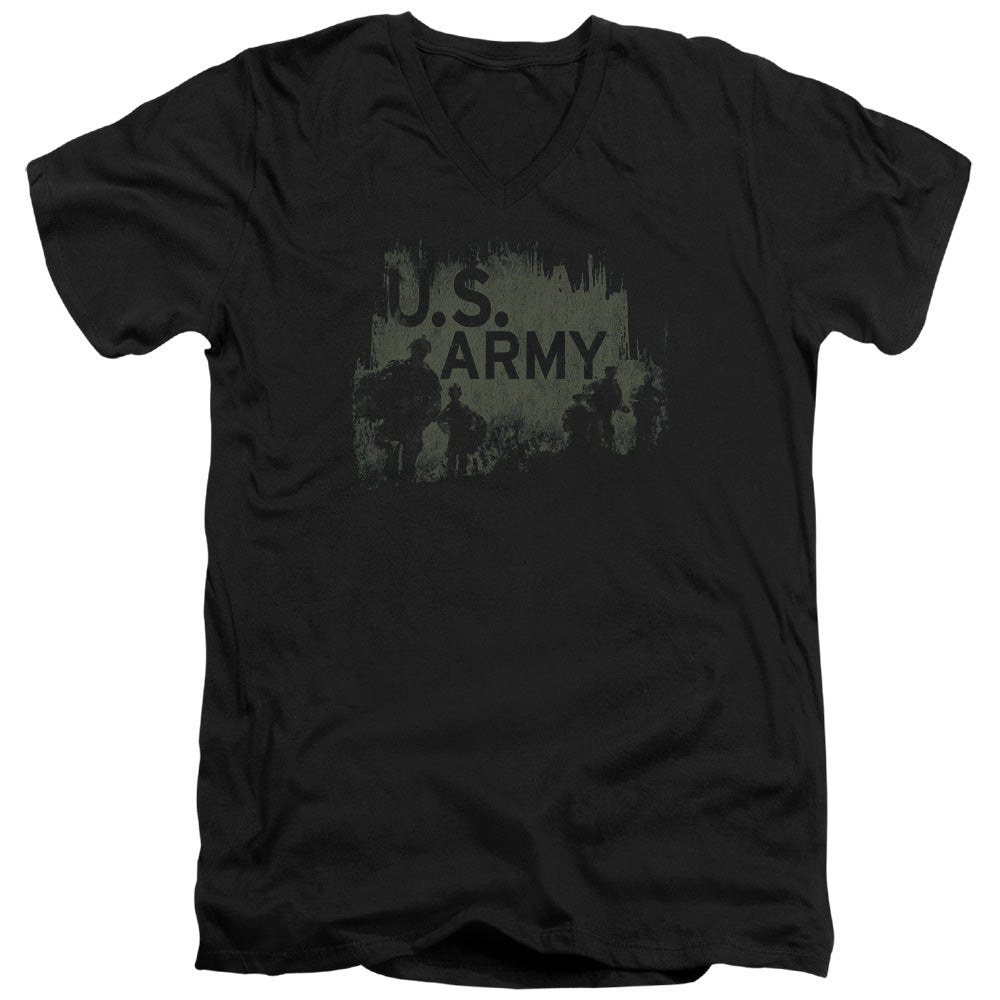 AN OFFCIALLY LICENSED ARMY SOLDIERS MEN'S V-NECK T-SHIRT BLACK