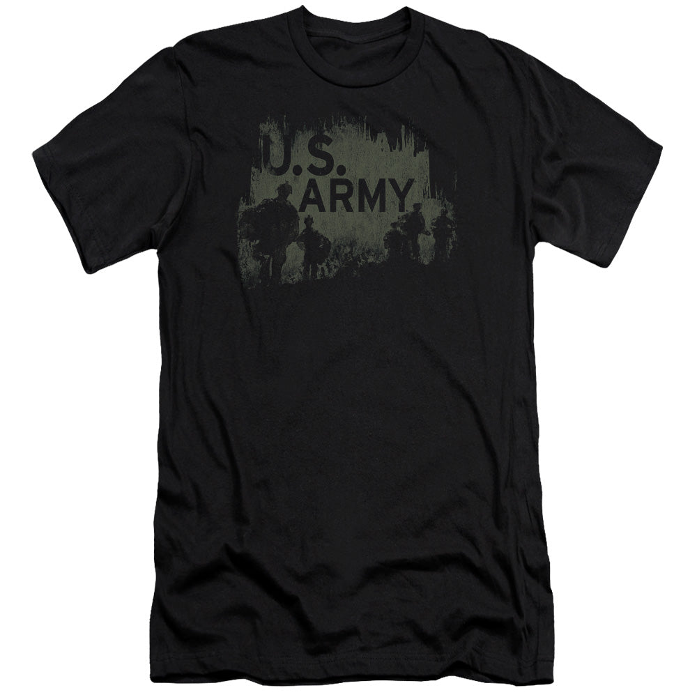 AN OFFCIALLY LICENSED ARMY SOLDIERS MEN'S PREMIUM SLIM FIT T-SHIRT BLACK