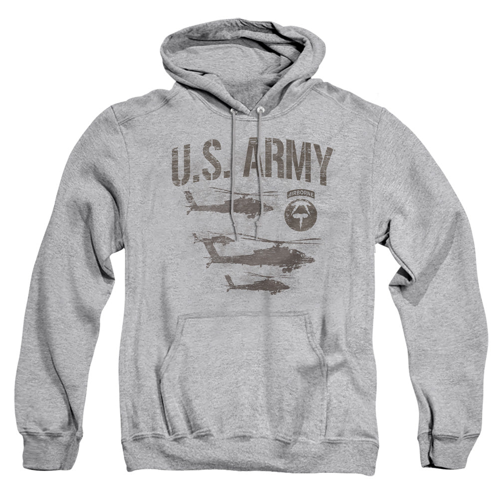 AN OFFCIALLY LICENSED ARMY AIRBORNE ADULT UNISEX PULLOVER HOODIE ATHLETIC HEATHER