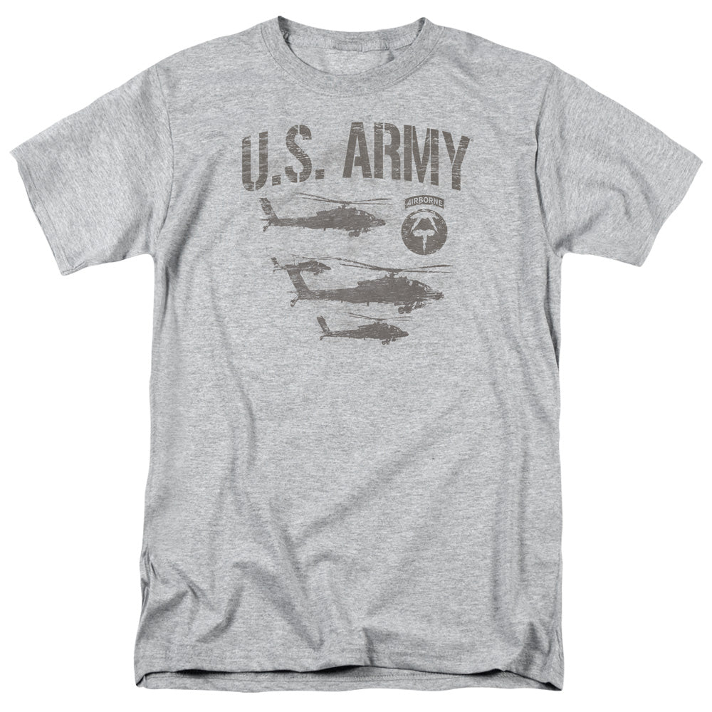 AN OFFCIALLY LICENSED ARMY AIRBORNE MEN'S REGULAR FIT T-SHIRT ATHLETIC HEATHER