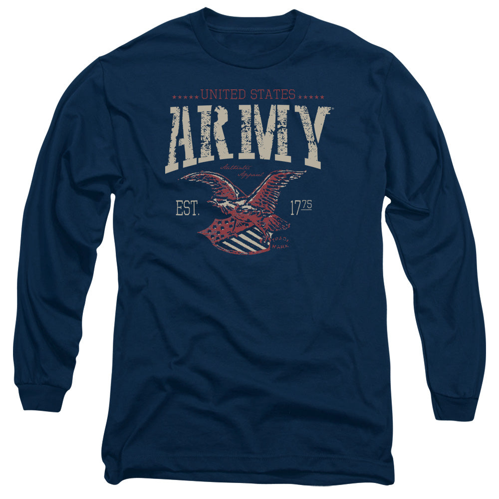 AN OFFCIALLY LICENSED ARMY ARCH MEN'S LONG SLEEVE T-SHIRT NAVY