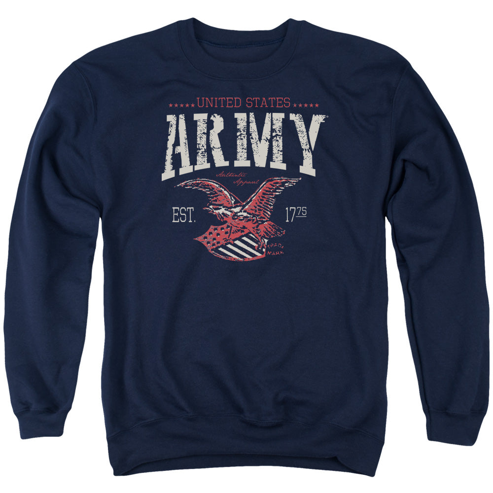 AN OFFCIALLY LICENSED ARMY ARCH ADULT UNISEX CREWNECK SWEATSHIRT NAVY