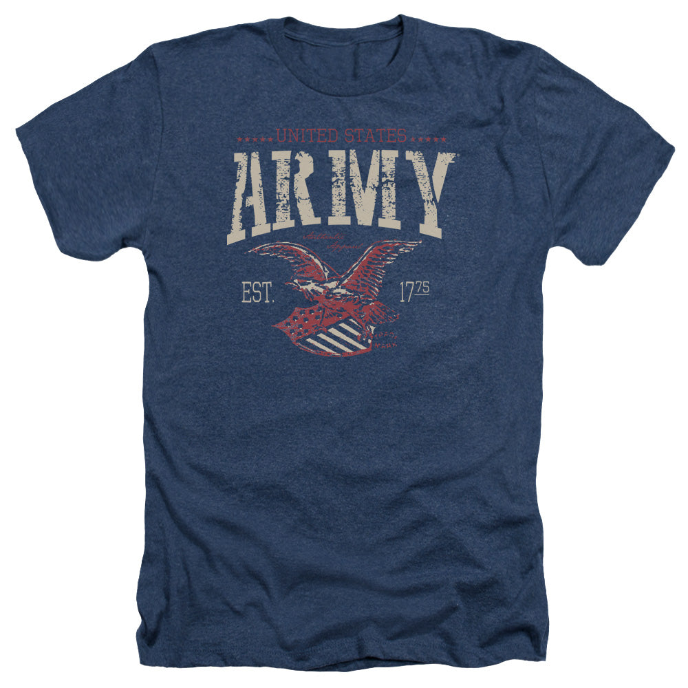 AN OFFCIALLY LICENSED ARMY ARCH MEN'S HEATHER T-SHIRT NAVY