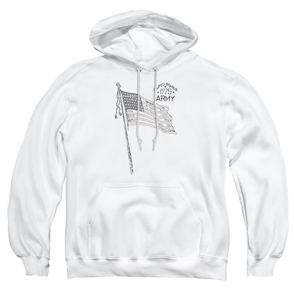 AN OFFCIALLY LICENSED ARMY TRISTAR ADULT UNISEX PULLOVER HOODIE WHITE