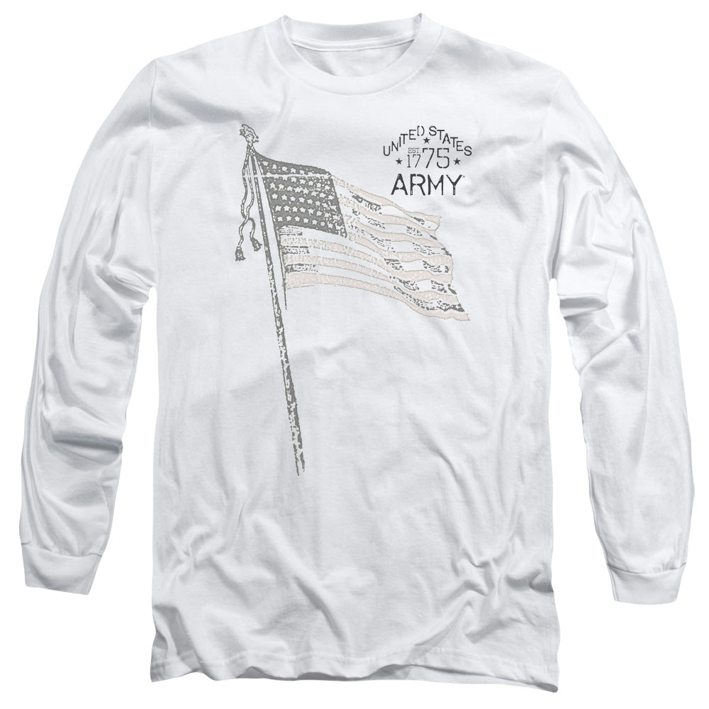 AN OFFCIALLY LICENSED ARMY TRISTAR MEN'S LONG SLEEVE T-SHIRT WHITE