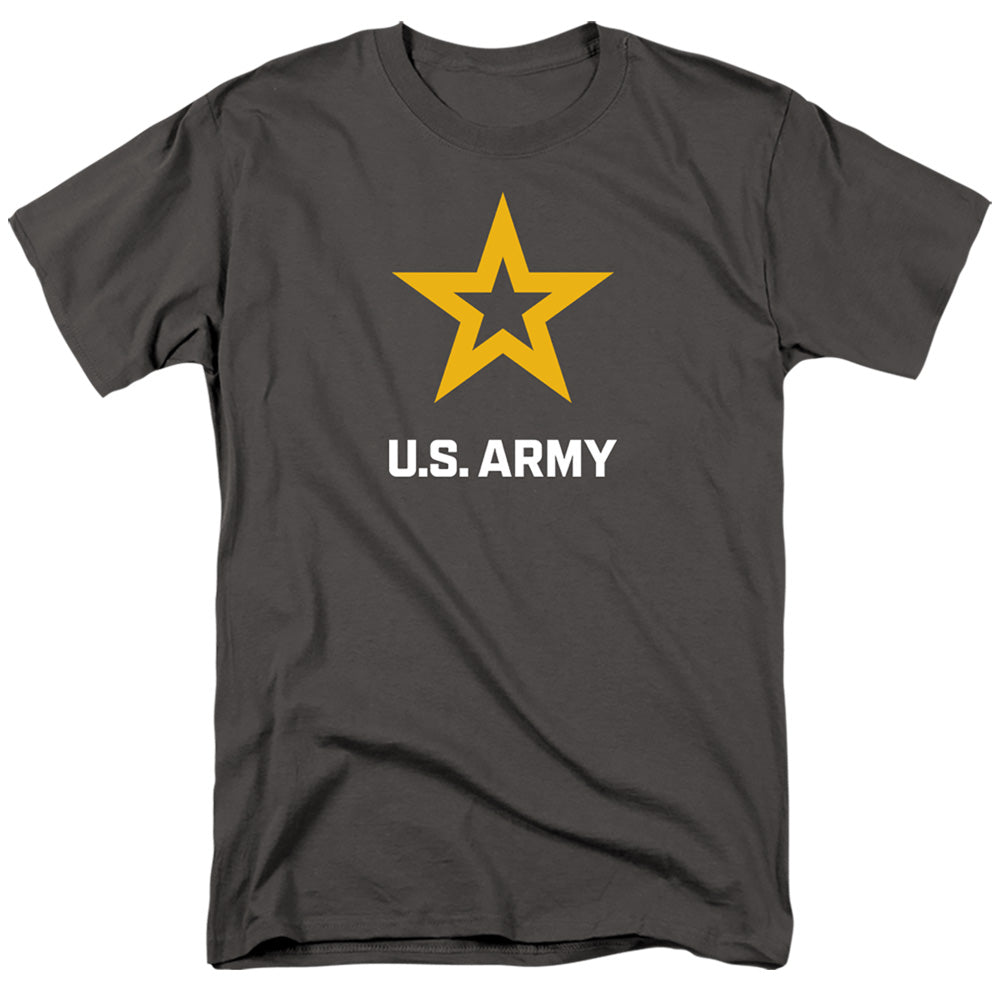 AN OFFCIALLY LICENSED ARMY LOGO MEN'S REGULAR FIT T-SHIRT CHARCOAL