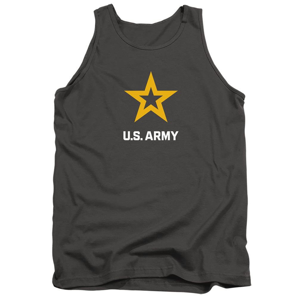 AN OFFCIALLY LICENSED ARMY LOGO ADULT UNISEX TANK TOP CHARCOAL