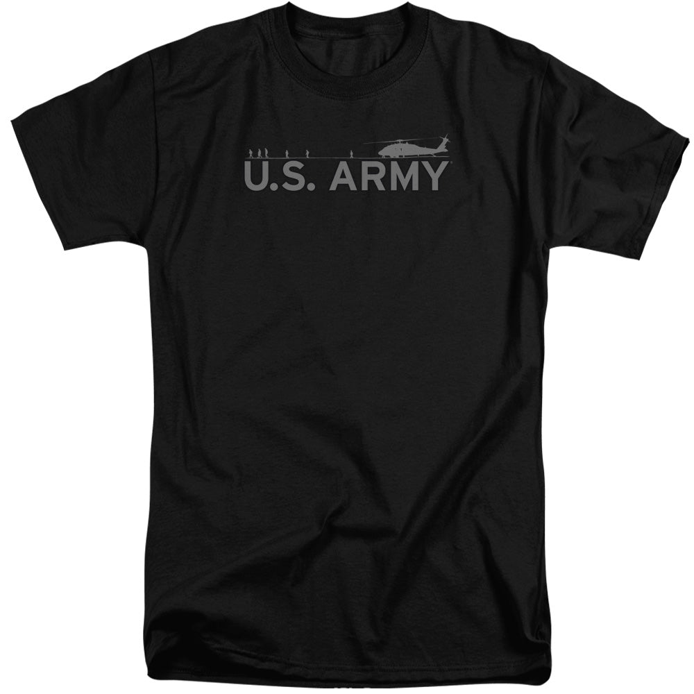 AN OFFCIALLY LICENSED ARMY HELICOPTER MEN'S TALL FIT T-SHIRT BLACK