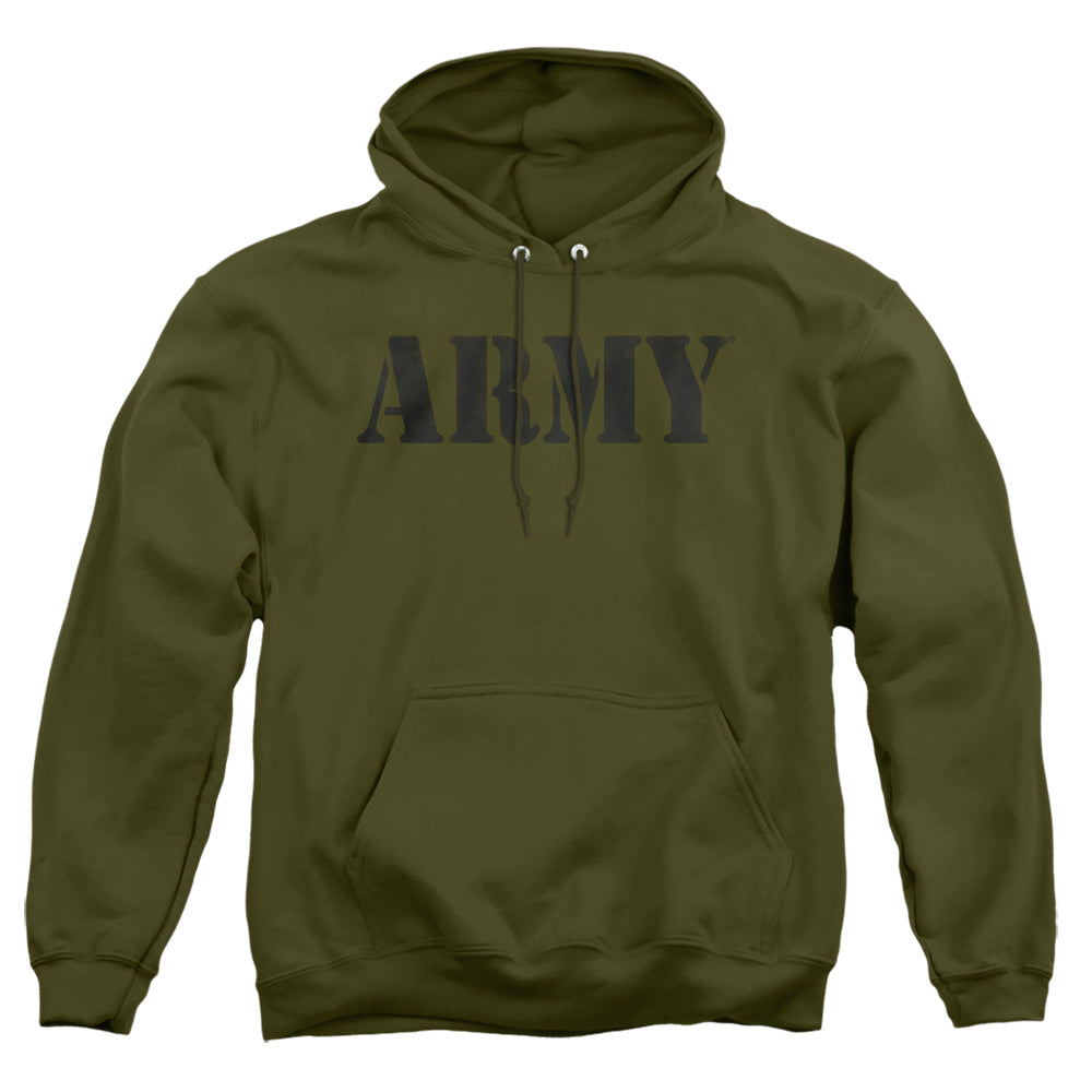 AN OFFCIALLY LICENSED ARMY ARMY ADULT UNISEX PULLOVER HOODIE MILITARY GREEN