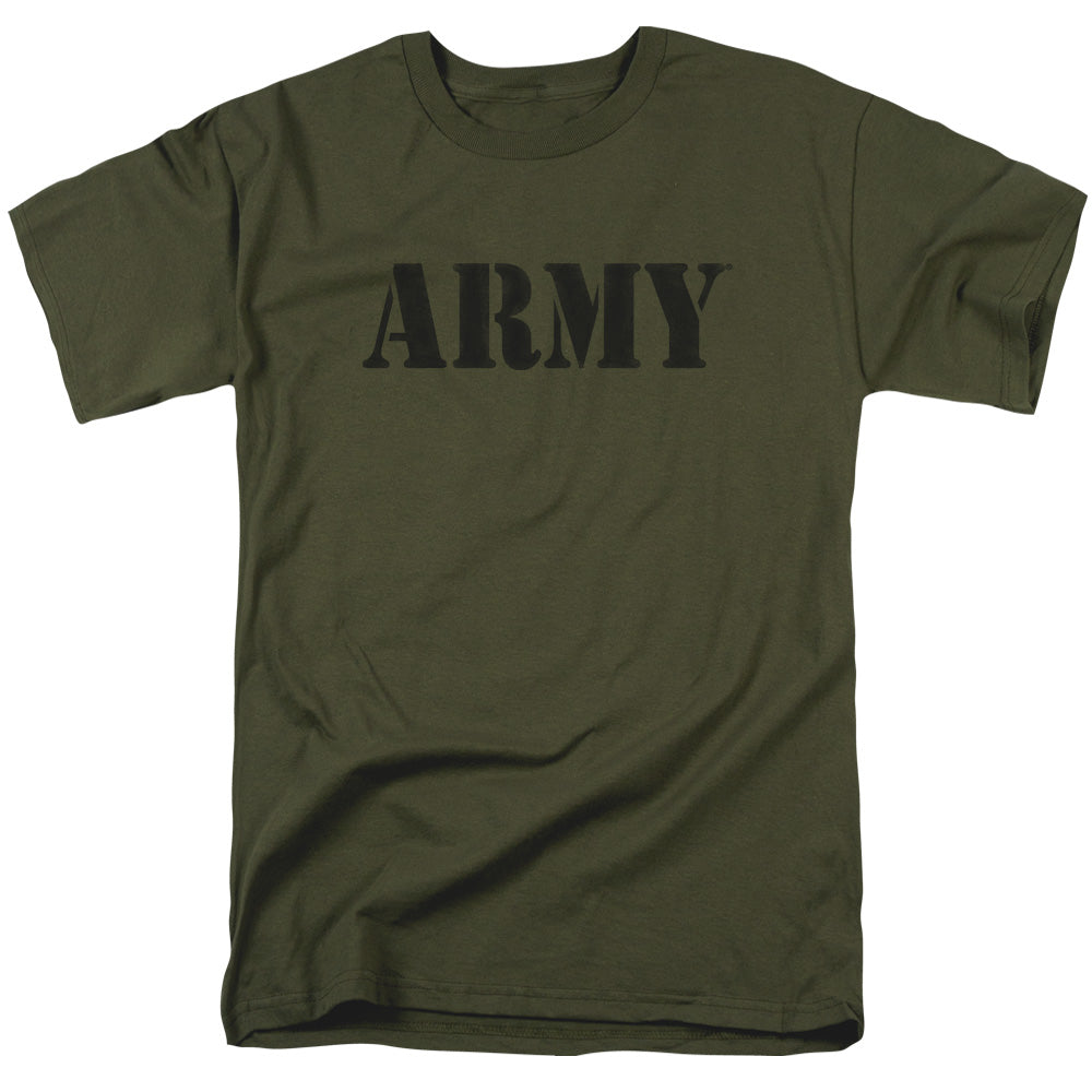 AN OFFCIALLY LICENSED ARMY ARMY MEN'S REGULAR FIT T-SHIRT MILITARY GREEN