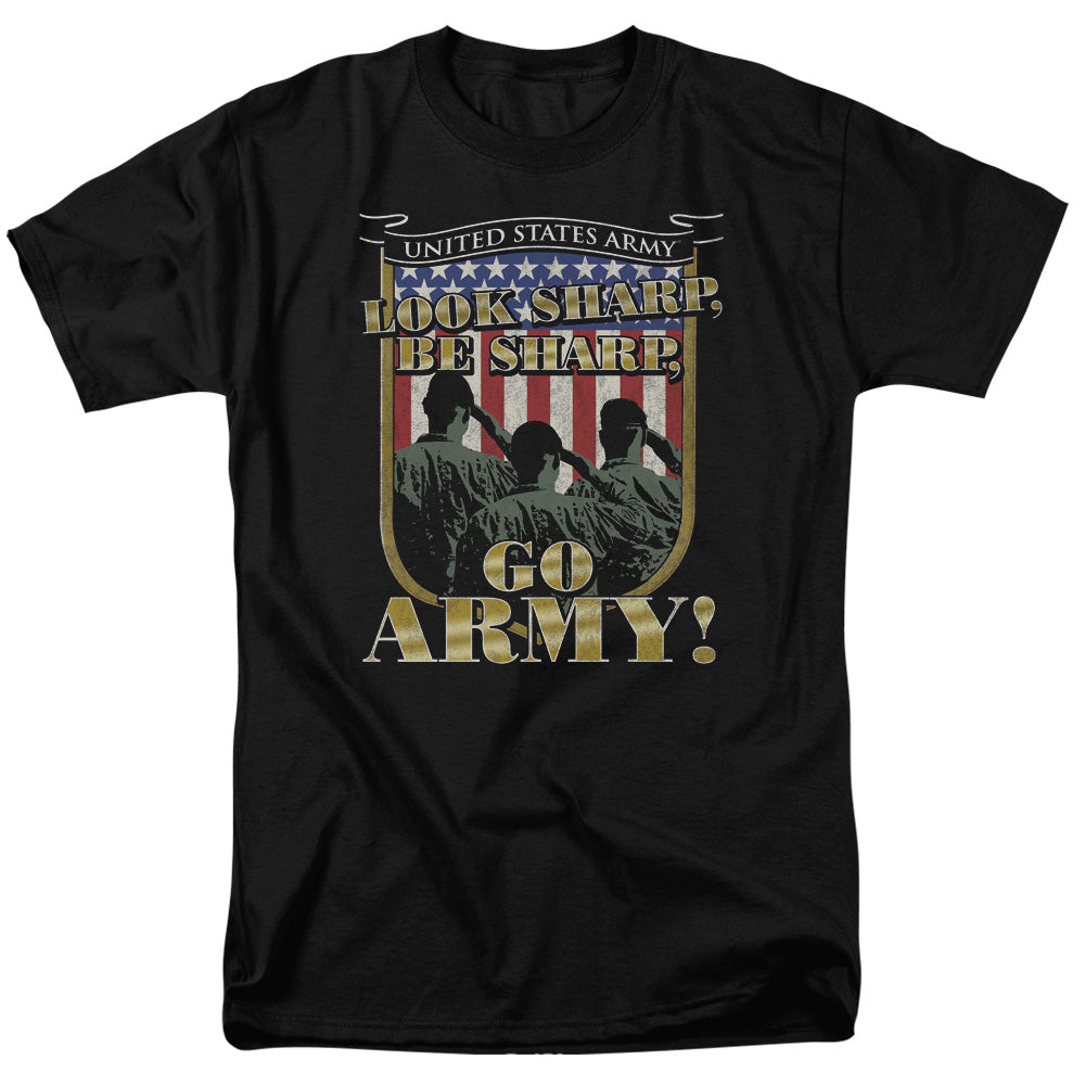 AN OFFCIALLY LICENSED ARMY GO ARMY MEN'S REGULAR FIT T-SHIRT BLACK