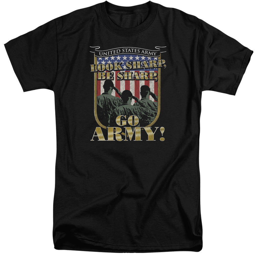 AN OFFCIALLY LICENSED ARMY GO ARMY MEN'S TALL FIT T-SHIRT BLACK