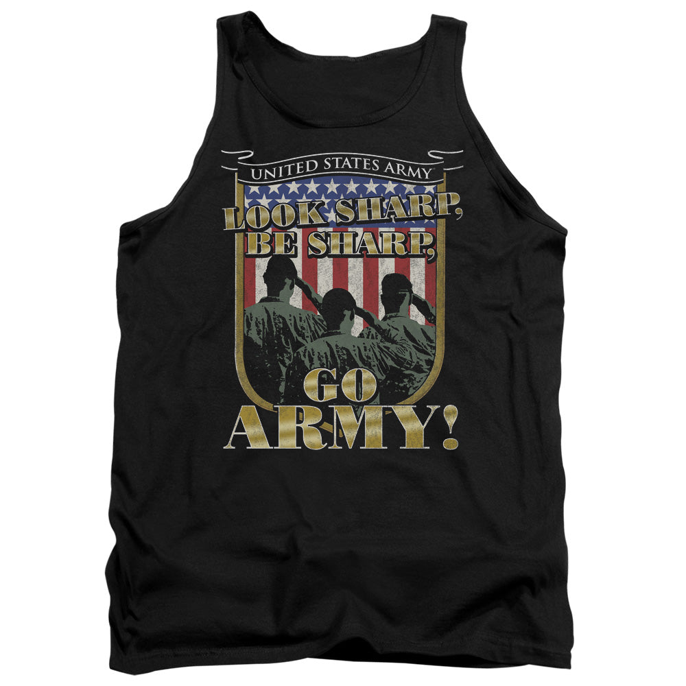AN OFFCIALLY LICENSED ARMY GO ARMY ADULT UNISEX TANK TOP BLACK