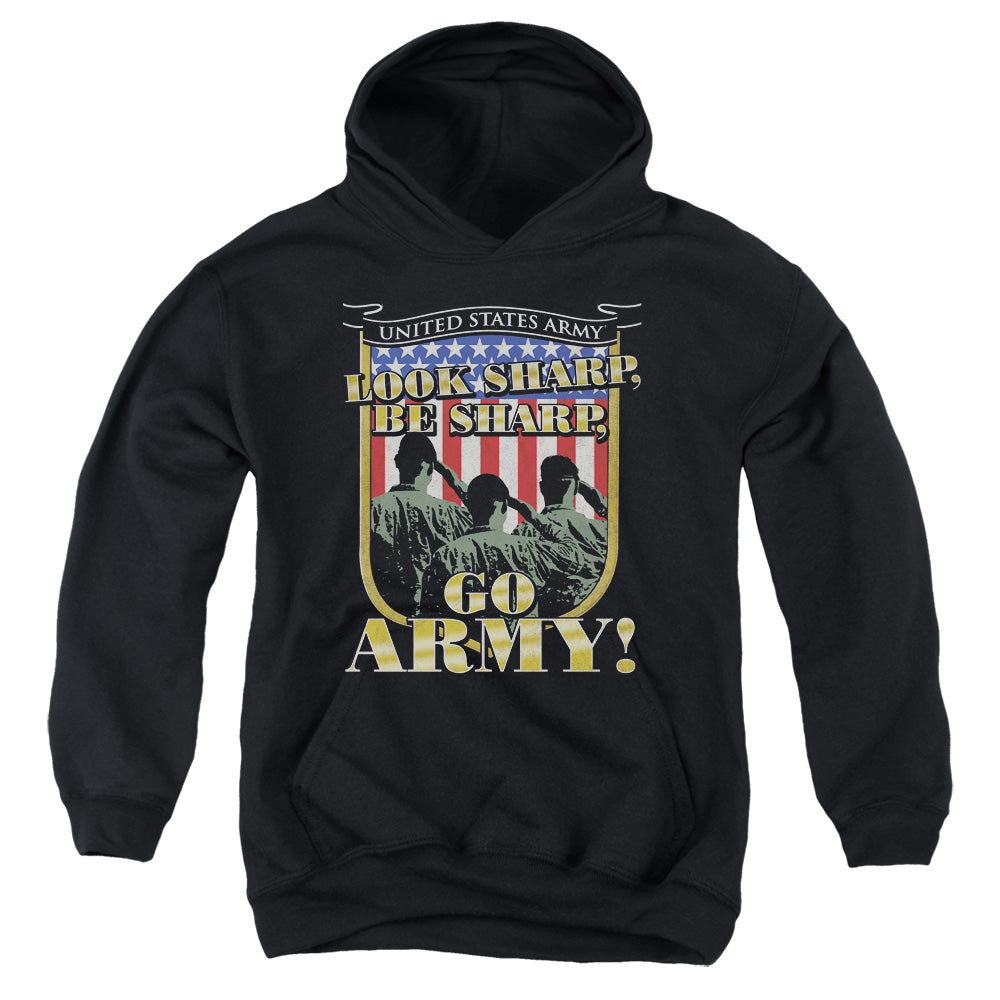 AN OFFCIALLY LICENSED ARMY GO ARMY YOUTH HOODIE BLACK