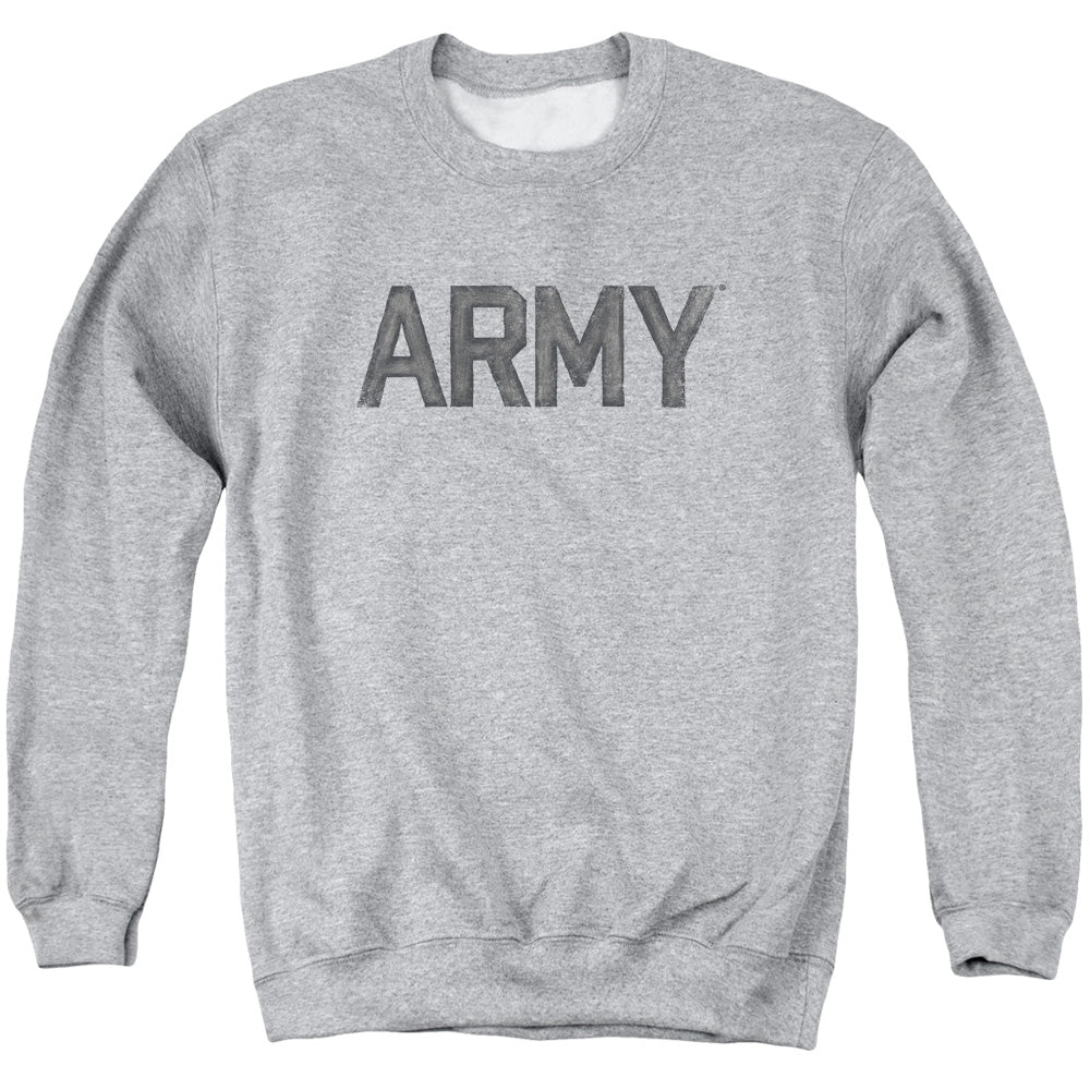 AN OFFCIALLY LICENSED ARMY STAR ADULT UNISEX CREWNECK SWEATSHIRT ATHLETIC HEATHER