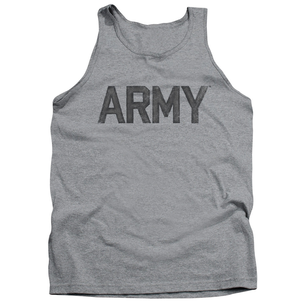 AN OFFCIALLY LICENSED ARMY STAR ADULT UNISEX TANK TOP ATHLETIC HEATHER