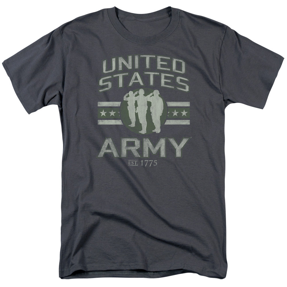 AN OFFCIALLY LICENSED ARMY UNITED STATES ARMY MEN'S REGULAR FIT T-SHIRT CHARCOAL