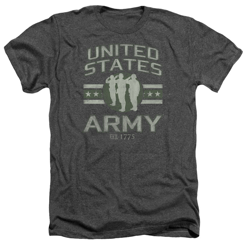AN OFFCIALLY LICENSED ARMY UNITED STATES ARMY MEN'S HEATHER T-SHIRT CHARCOAL