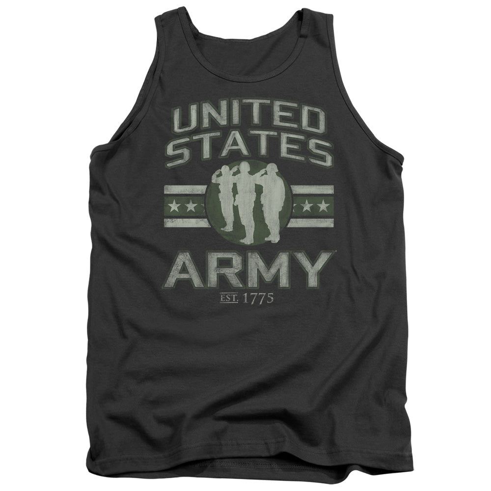 AN OFFCIALLY LICENSED ARMY UNITED STATES ARMY ADULT UNISEX TANK TOP CHARCOAL