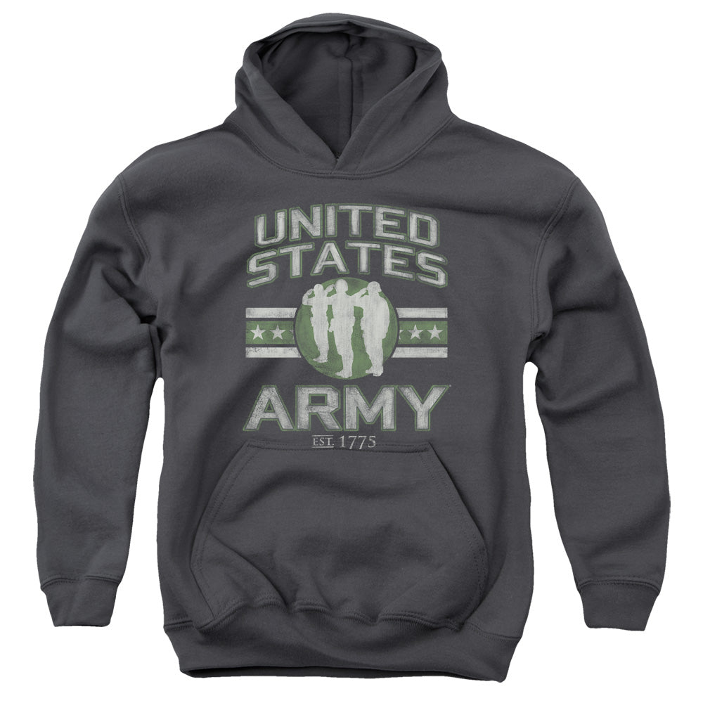 AN OFFCIALLY LICENSED ARMY UNITED STATES ARMY YOUTH HOODIE CHARCOAL