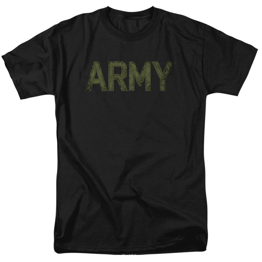 AN OFFCIALLY LICENSED ARMY TYPE MEN'S REGULAR FIT T-SHIRT BLACK