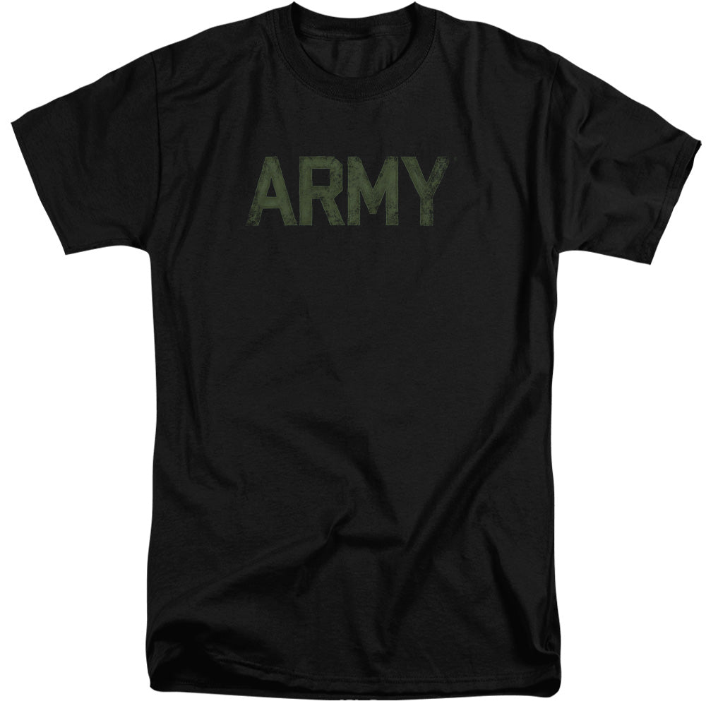 AN OFFCIALLY LICENSED ARMY TYPE MEN'S TALL FIT T-SHIRT BLACK