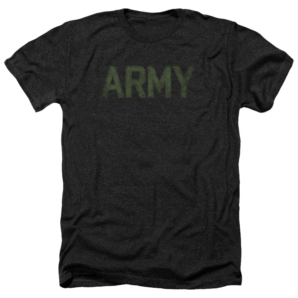 AN OFFCIALLY LICENSED ARMY TYPE MEN'S HEATHER T-SHIRT CHARCOAL