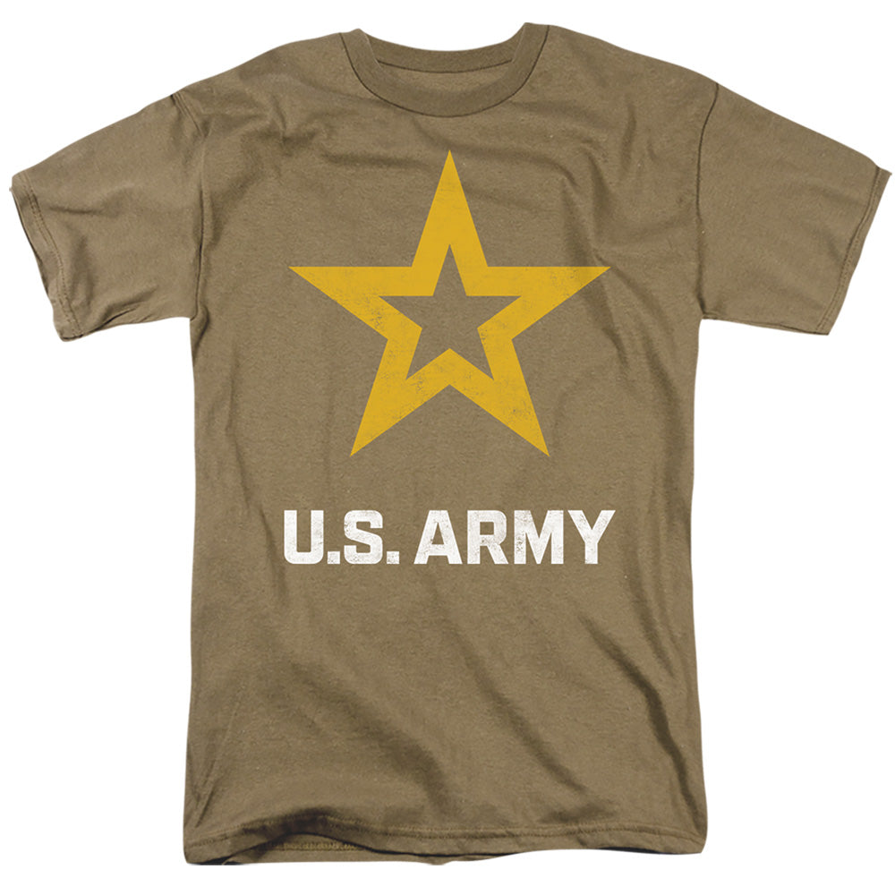 AN OFFCIALLY LICENSED ARMY BIG LOGO MEN'S REGULAR FIT T-SHIRT SAFARI GREEN