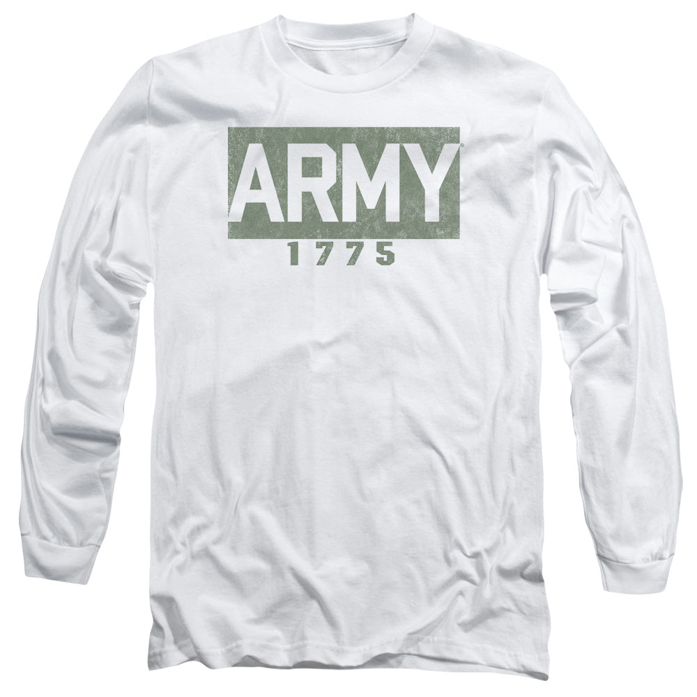 AN OFFCIALLY LICENSED ARMY BLOCK MEN'S LONG SLEEVE T-SHIRT WHITE