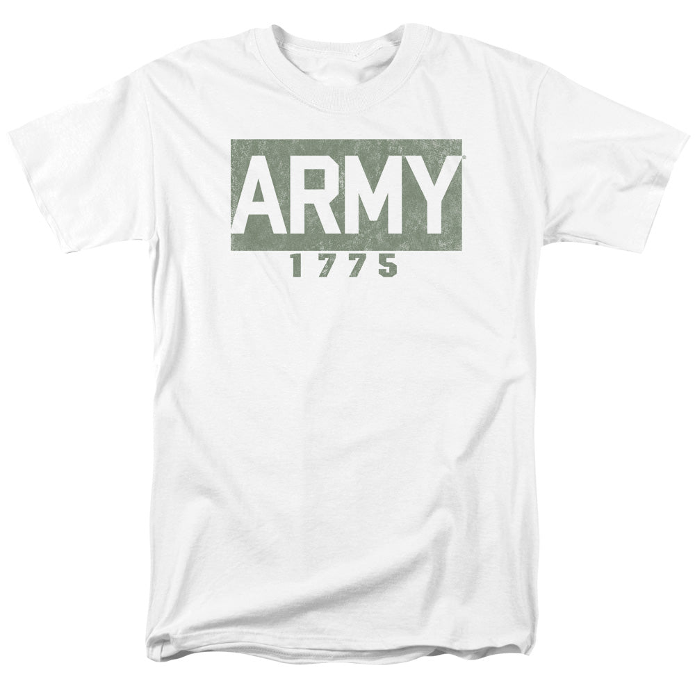 AN OFFCIALLY LICENSED ARMY BLOCK MEN'S REGULAR FIT T-SHIRT WHITE