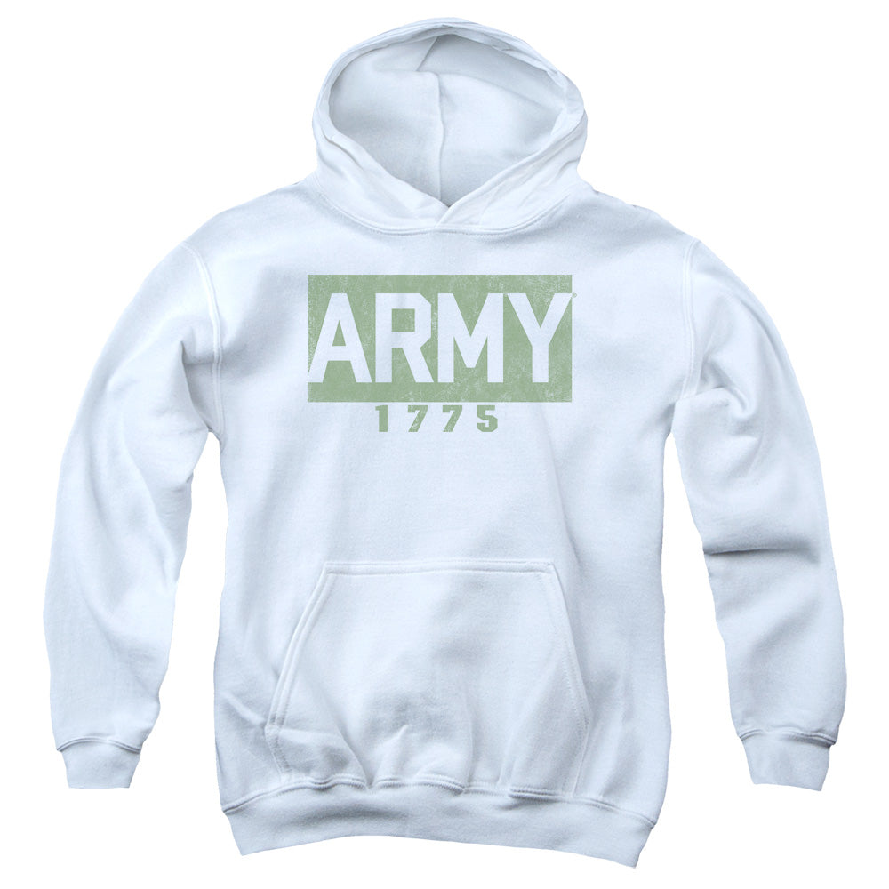 AN OFFCIALLY LICENSED ARMY BLOCK YOUTH HOODIE WHITE