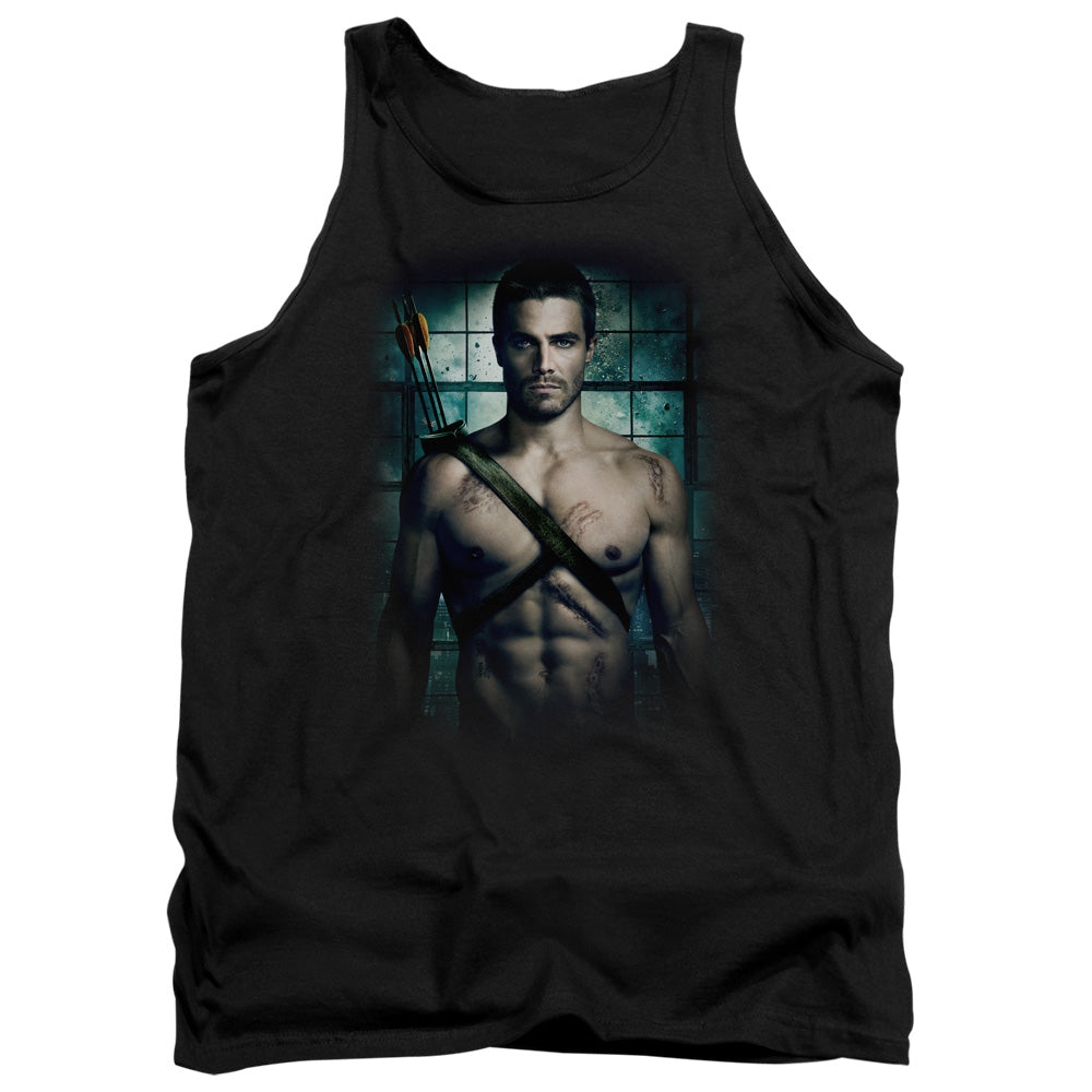 AN OFFCIALLY LICENSED ARROW SHIRTLESS ADULT UNISEX TANK TOP BLACK