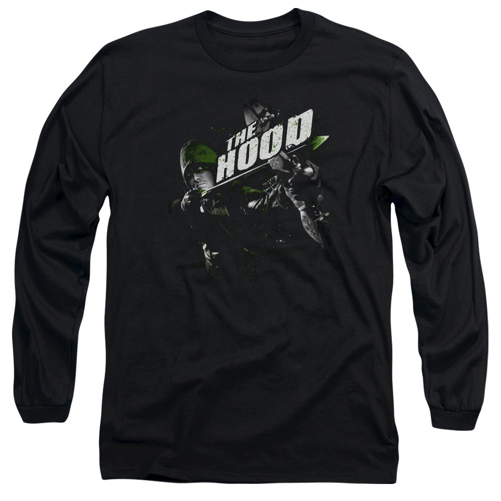 AN OFFCIALLY LICENSED ARROW TAKE AIM MEN'S LONG SLEEVE T-SHIRT BLACK