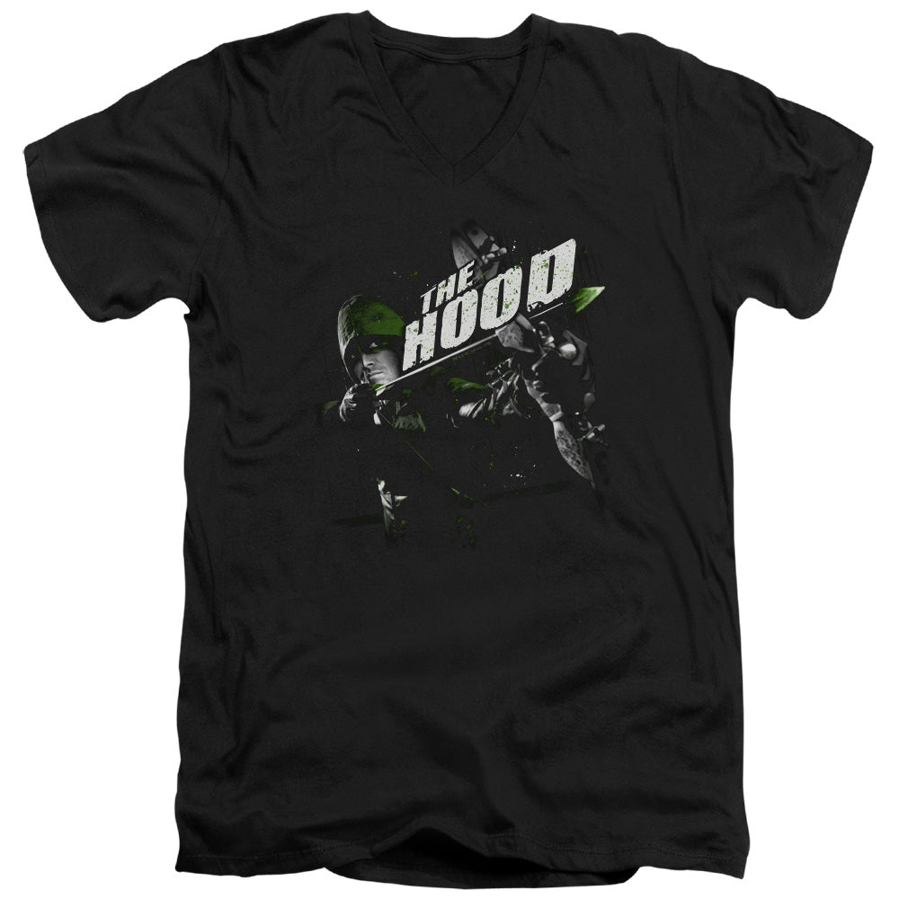 AN OFFCIALLY LICENSED ARROW TAKE AIM MEN'S V-NECK T-SHIRT BLACK